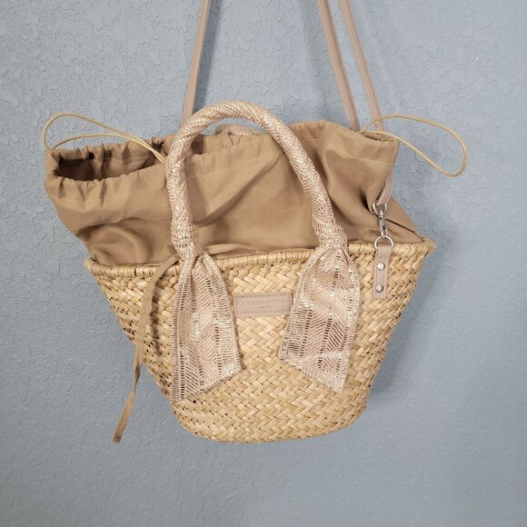 Le Voyage en Panier Felington Camel Print Scarf Handle Tote Crossbody Strap - Picture 9 of 16